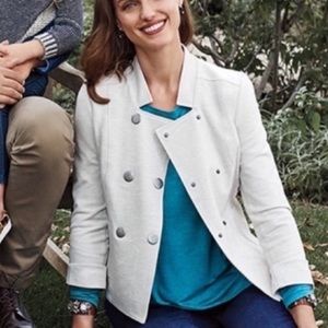 CAbi Charlie Jacket in Ponte Oatmeal Size Medium